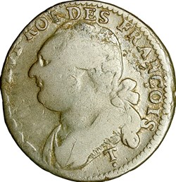 12 deniers au faisceau type François, Louis XVI, 1792, an 4, Saumur