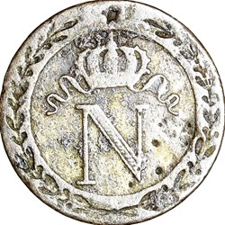 10 cent. à l'N couronnée, Napoléon Ier, 1809, Rouen