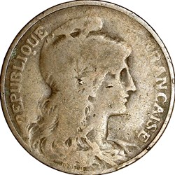 5 centimes Daniel-Dupuis, IIIe République, 1905