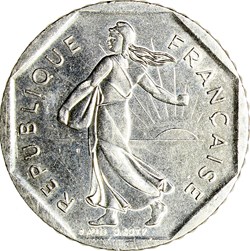 2 francs Semeuse, nickel, 1989