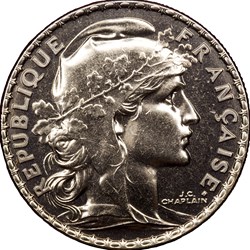 5 francs La Marianne de Chaplain, BU, 2000