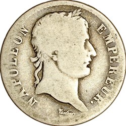 1 franc, tête laurée, Empire, Napoléon Ier, 1812, Limoges