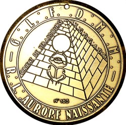 Médaille de la Grande Loge Française de Memphis Misraïm, 1990