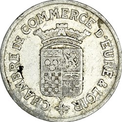 25 centimes, Chambre de Commerce d'Eure-et-Loir, 1922