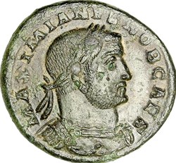 Follis de Galère césar, Moneta, 300-301, Trèves