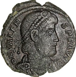 Nummus de Valens, Victoria, 367-375, Aquilée