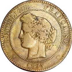 10 centimes Cérès, IIIe République, 1895, Paris