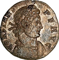 Centenionalis de Constans, Gloria Exercitus 1 enseigne, 340-341, Lyon