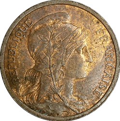 2 centimes Daniel-Dupuis, IIIe République, 1903