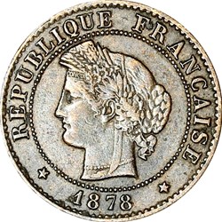 1 centime Cérès, IIIe République, 1878, Paris