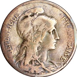 5 centimes Daniel-Dupuis, IIIe République, 1906