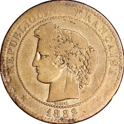 10 centimes Cérès, IIIe République, 1882, Paris