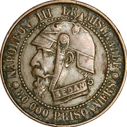 5 centimes satirique, défaite de Sedan, Gouvernement de la Défense Nationale, 1870