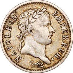 Quart de franc, tête laurée, République, Napoléon Ier, 1807, Paris