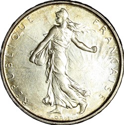 5 francs Semeuse, 1961