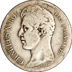 2 francs, Charles X, 1827, Paris