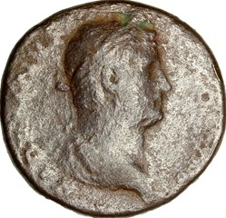 Sesterce d'Hadrien, Hispania, 136, Rome