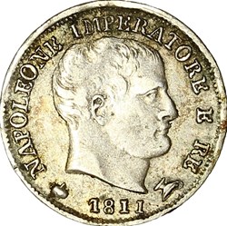 5 soldi d'Italie, Napoléon Ier, 1811, Milan