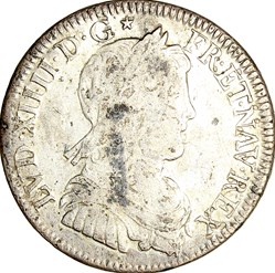 Quart d'écu à la mèche longue, Louis XIV, 1652, Paris