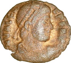 Nummus de Valens, Gloria Romanorum, 364-367, Thessalonique
