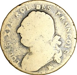 12 deniers au faisceau type François, Louis XVI, 1793, an 5, Marseille