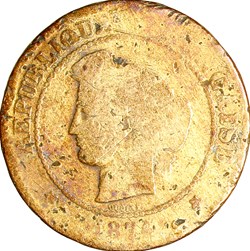 5 centimes Cérès, IIIe République, 1874, Paris