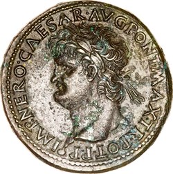 Sestertius of Nero, Portus, 66, Lyon