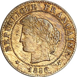 1 centime Cérès, IIIe République, 1886, Paris