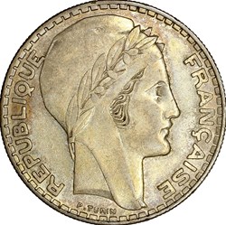 20 francs Turin, IIIe République, 1934
