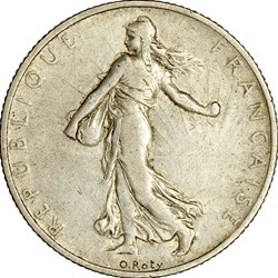 2 francs Semeuse, IIIe République, 1908