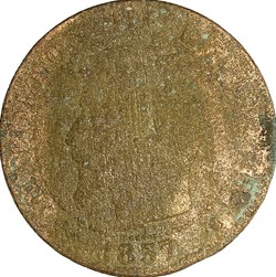 Cinq centimes, tête nue, Napoléon III, 1857, Bordeaux