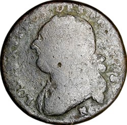 12 deniers au faisceau type François, Louis XVI, 1791, an 3, Montpellier