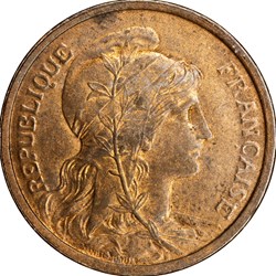 2 centimes Daniel-Dupuis, IIIe République, 1919