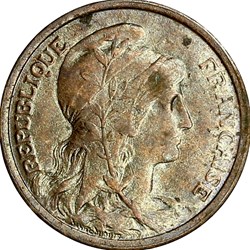 1 centime Daniel-Dupuis, IIIe République, 1908