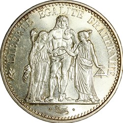 10 francs Hercule, 1965