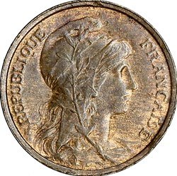 1 centime Daniel-Dupuis, IIIe République, 1909