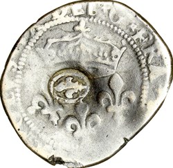 Double sol parisis de Charles IX, 1571, Montpellier