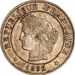 1 centime Cérès, IIIe République, 1896, Paris