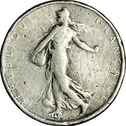 2 francs Semeuse, IIIe République, 1910, faux d'époque