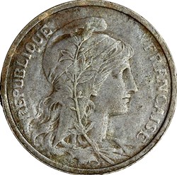 2 centimes Daniel-Dupuis, IIIe République, 1916