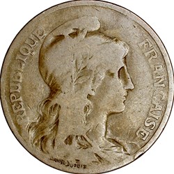5 centimes Daniel-Dupuis, IIIe République, 1899
