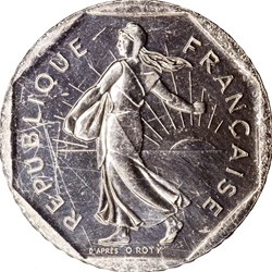 2 francs Semeuse, nickel, BU, 2001