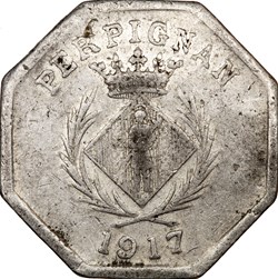 10 centimes, Chambre syndicale des commerçants de Perpignan, 1917