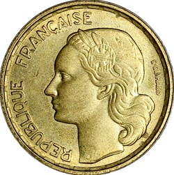 10 francs Guiraud, IVe République, 1955