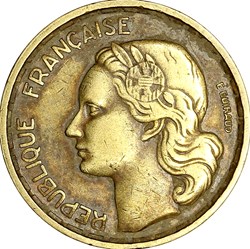10 francs Guiraud, IVe République, 1954