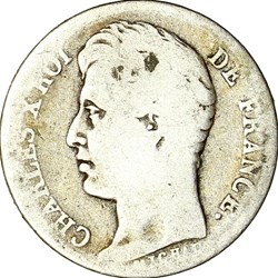 1/2 franc, Charles X, 1826, Paris