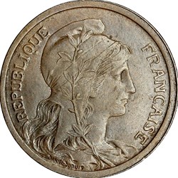 2 centimes Daniel-Dupuis, IIIe République, 1898
