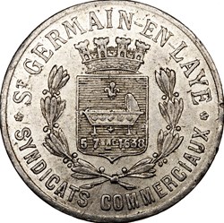 25 centimes, Union du commerce et de l'industrie de Saint-Germain-en-Laye, 1918