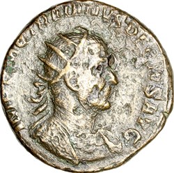 Double sesterce de Trajan Dèce, Felicitas, 249-251, Rome