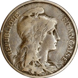 5 centimes Daniel-Dupuis, IIIe République, 1908